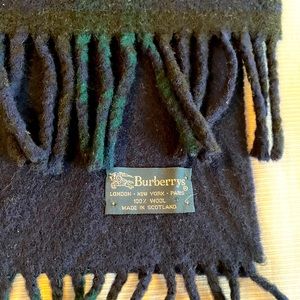 Burberry Wool Scarf; Black Watch Tartan